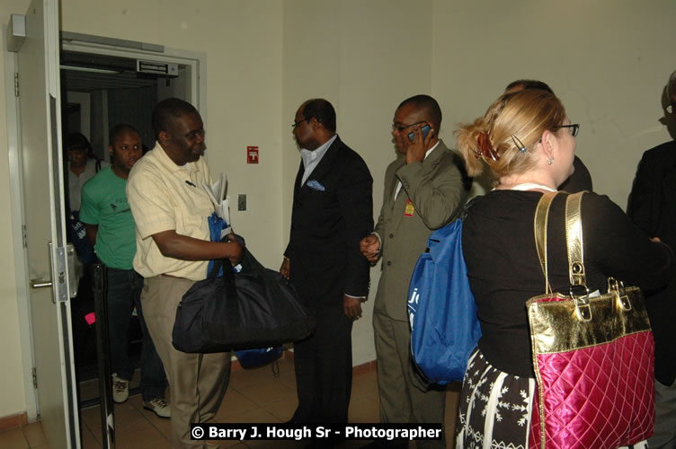 JetBue Airways' Inaugural Air Service between Sangster International Airport, Montego Bay and John F. Kennedy Airport, New York at MBJ Airports Sangster International Airport, Montego Bay, St. James, Jamaica - Thursday, May 21, 2009 - Photographs by Net2Market.com - Barry J. Hough Sr, Photographer/Photojournalist - Negril Travel Guide, Negril Jamaica WI - http://www.negriltravelguide.com - info@negriltravelguide.com...!