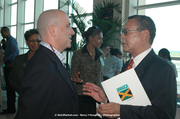 MBJ Airports Limited Welcomes WestJet Airlines - Inaugural Scheduled Service From Toronto Pearsons International Airport - Monday, December 10, 2007 - Sangster International Airport - MBJ Airports Limited, Montego Bay, Jamaica W.I. - Photographs by Net2Market.com - Barry J. Hough Sr, Photographer - Negril Travel Guide, Negril Jamaica WI - http://www.negriltravelguide.com - info@negriltravelguide.com...!